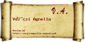 Váczi Agnella névjegykártya